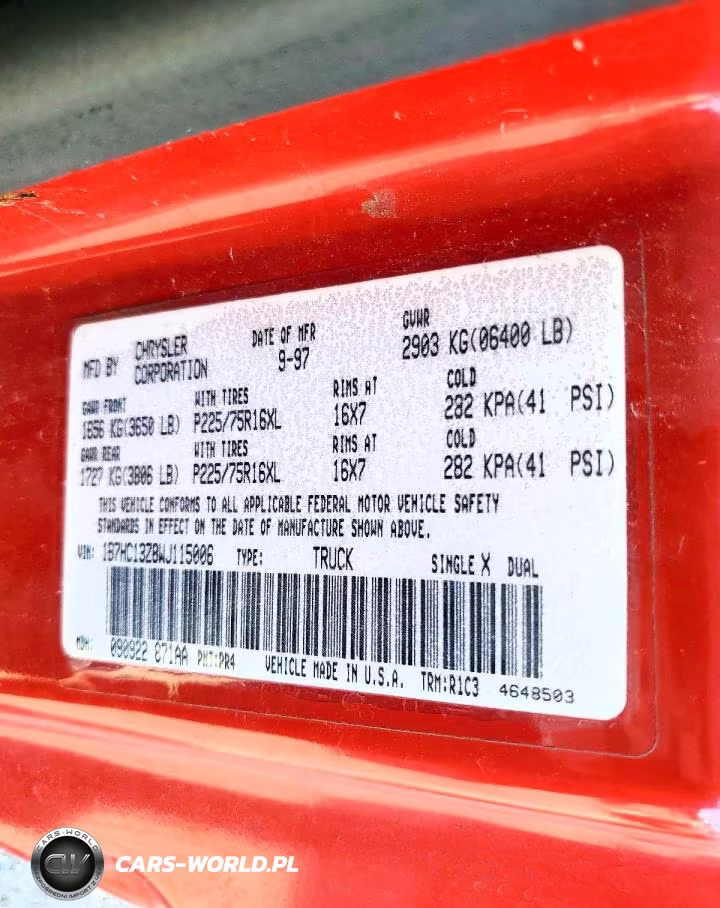1998 Dodge Ram 1500 VIN:1B7HC13Z8WJ115006 - 12