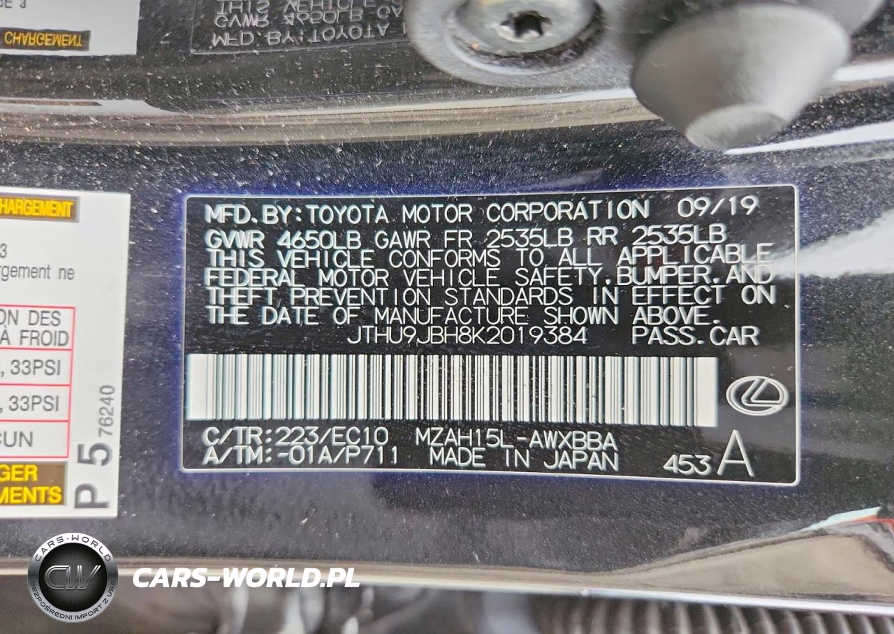 2019 Lexus Ux 250H VIN:JTHU9JBH8K2019384 - 13