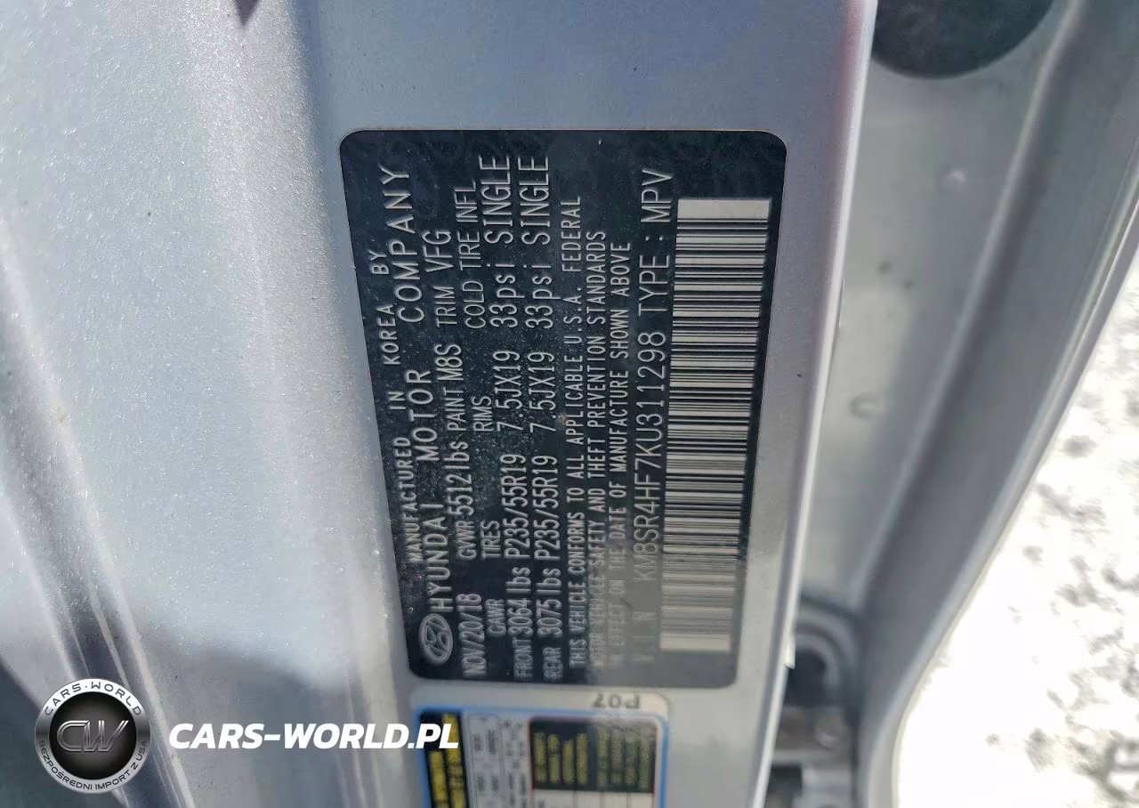 2019 Hyundai Santa Fe Xl Limited Ultimate VIN:KM8SR4HF7KU311298 - 13