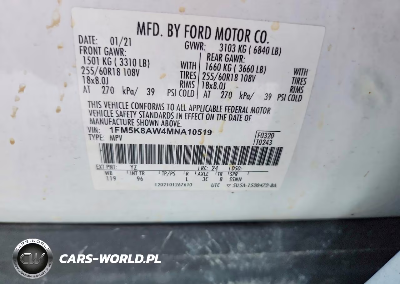 2021 Ford Explorer Police Interceptor VIN:1FM5K8AW4MNA10519 - 14