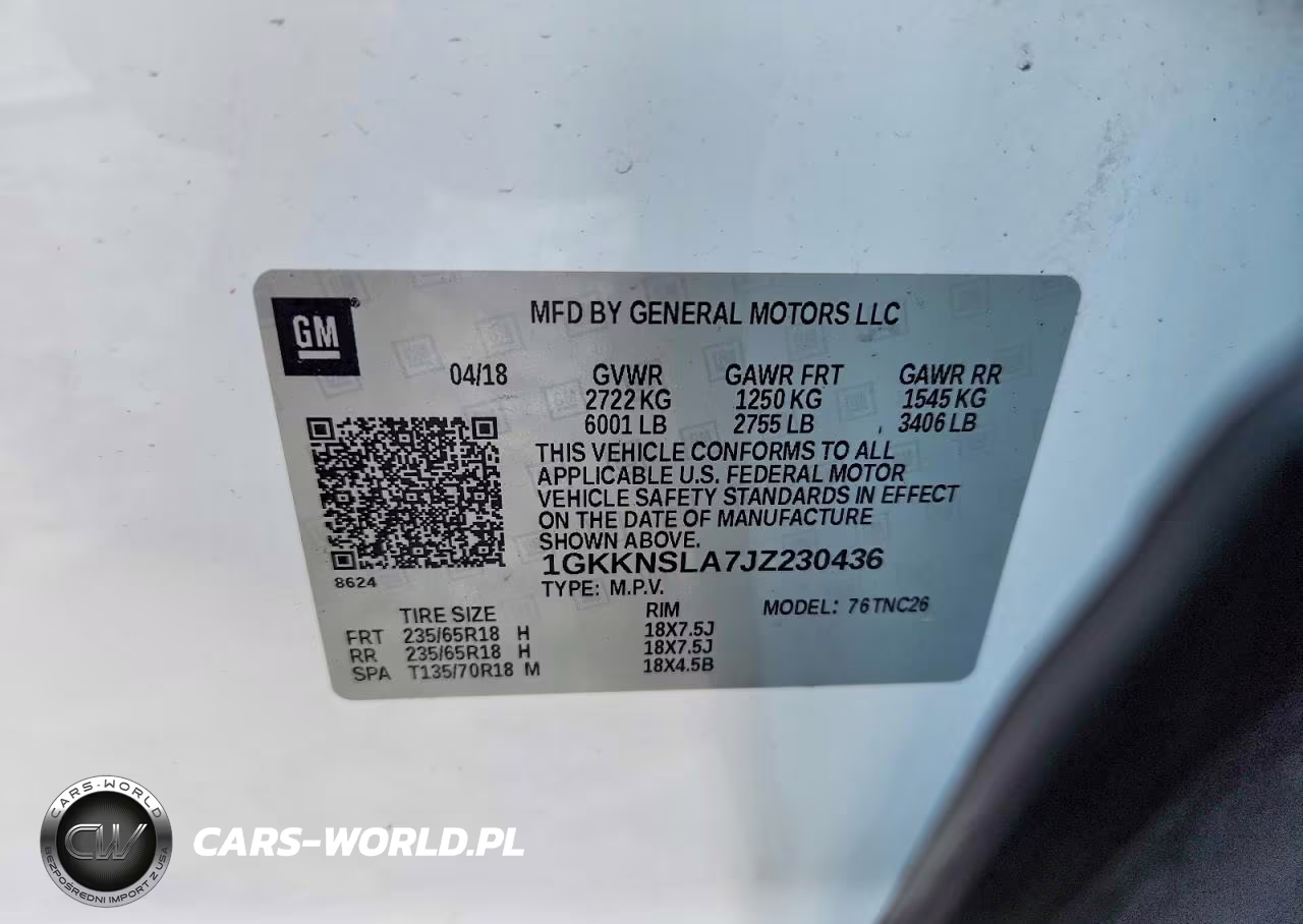 2018 GMC Acadia Sle VIN:1GKKNSLA7JZ230436 - 13