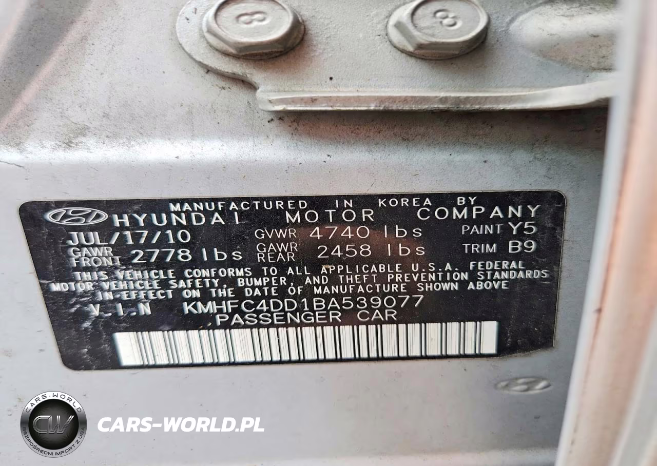 2011 Hyundai Azera Gls VIN:KMHFC4DD1BA539077 - 12