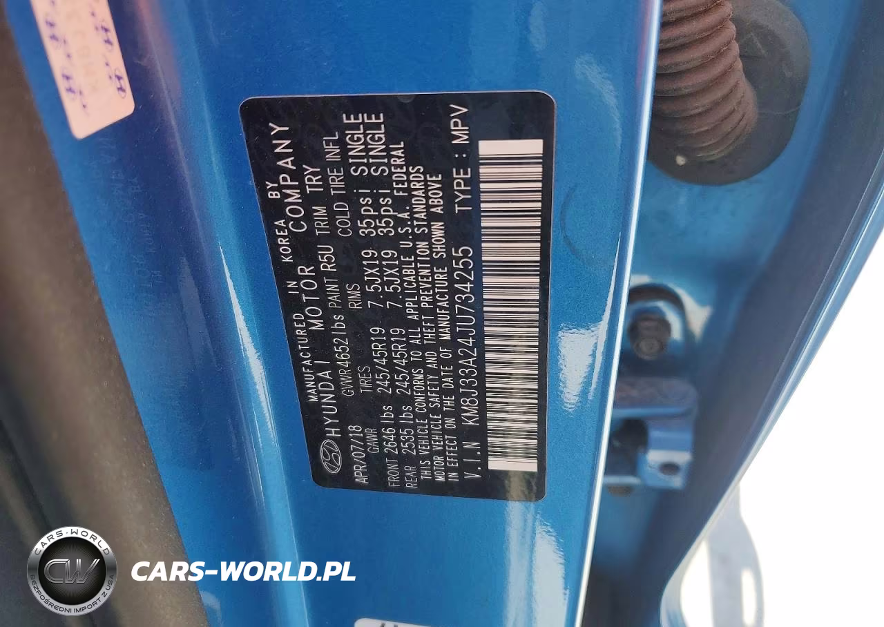 2018 Hyundai Tucson Value VIN:KM8J33A24JU734255 - 13