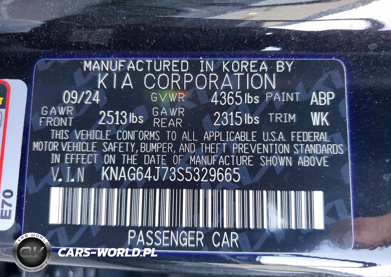 2025 Kia K5 Gt Line VIN:KNAG64J73S5329665 - 13