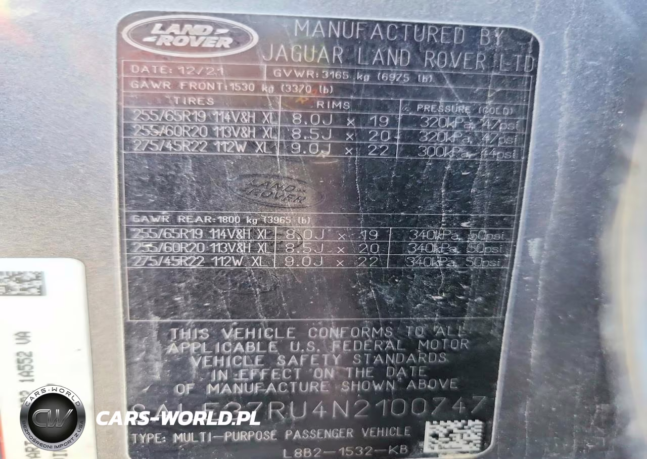 2022 Land Rover Defender 110 X-Dynamic Hse VIN:SALE37RU4N2100747 - 13