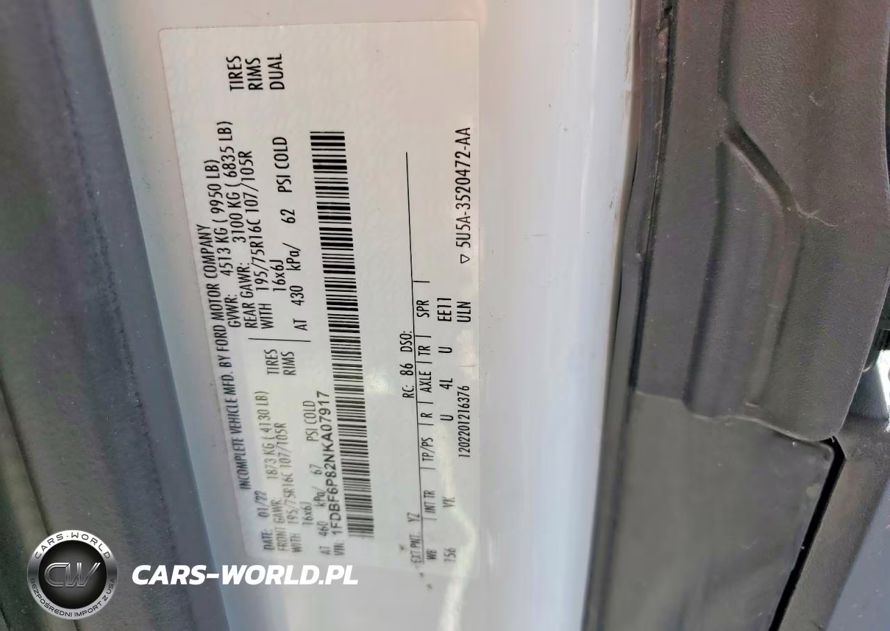 2022 Ford Transit Box Truck VIN:1FDBF6P82NKA07917 - 12