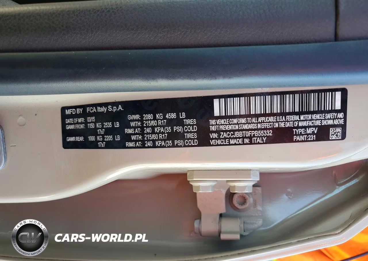 2015 Jeep Renegade Latitude VIN:ZACCJBBT0FPB55332 - 13