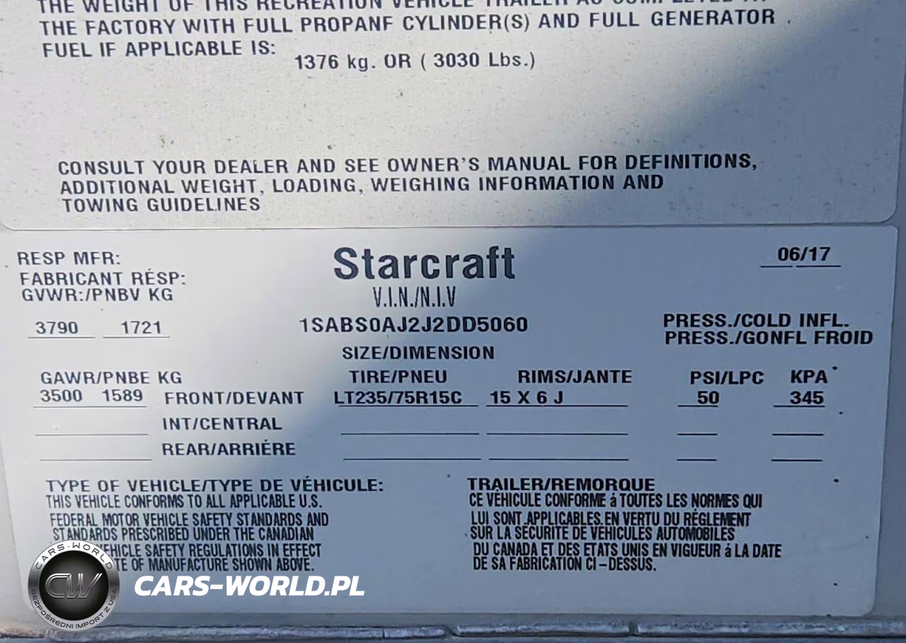 2018 Starcraft Camper VIN:1SABS0AJ2J2DD5060 - 10