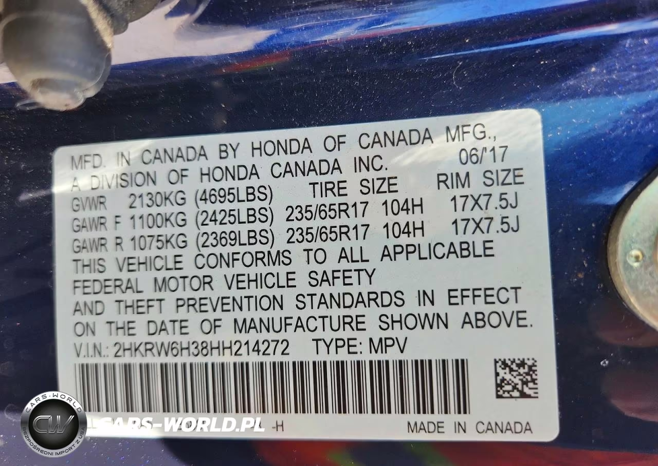 2017 Honda Cr-V Lx VIN:2HKRW6H38HH214272 - 14