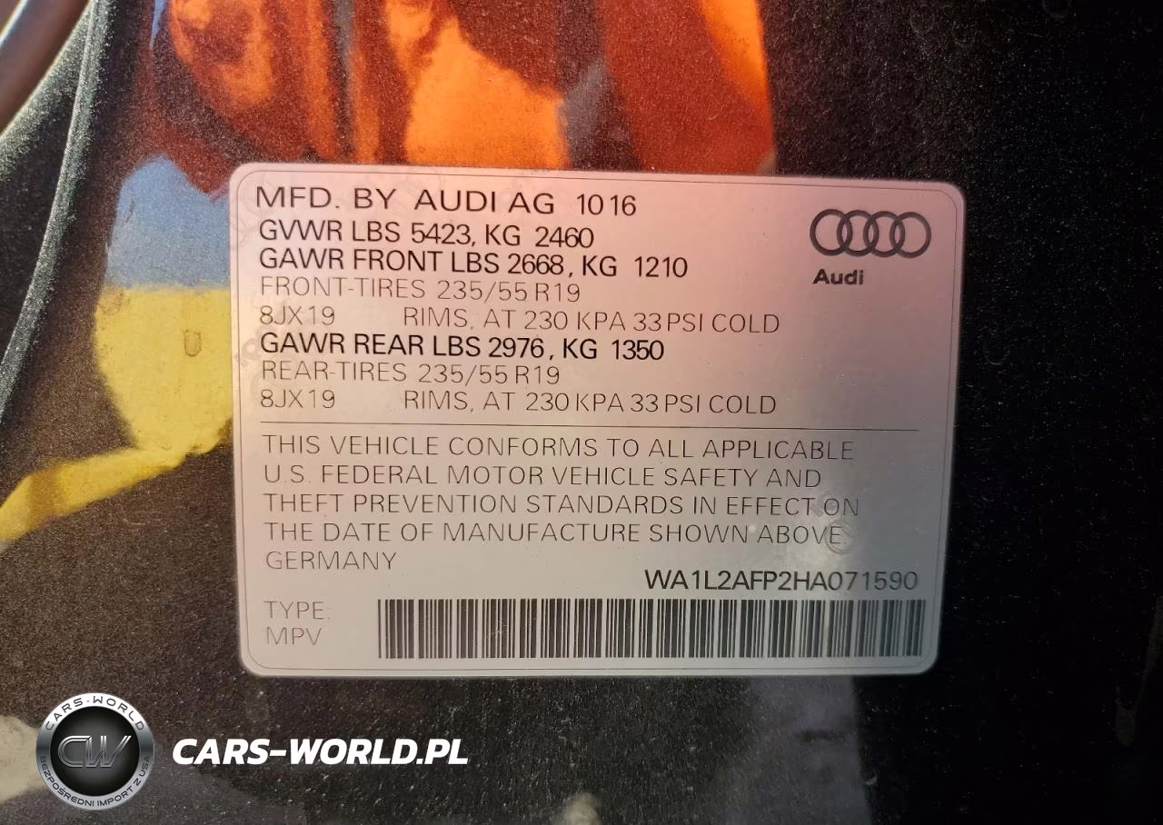2017 Audi Q5 Premium Plus VIN:WA1L2AFP2HA071590 - 13