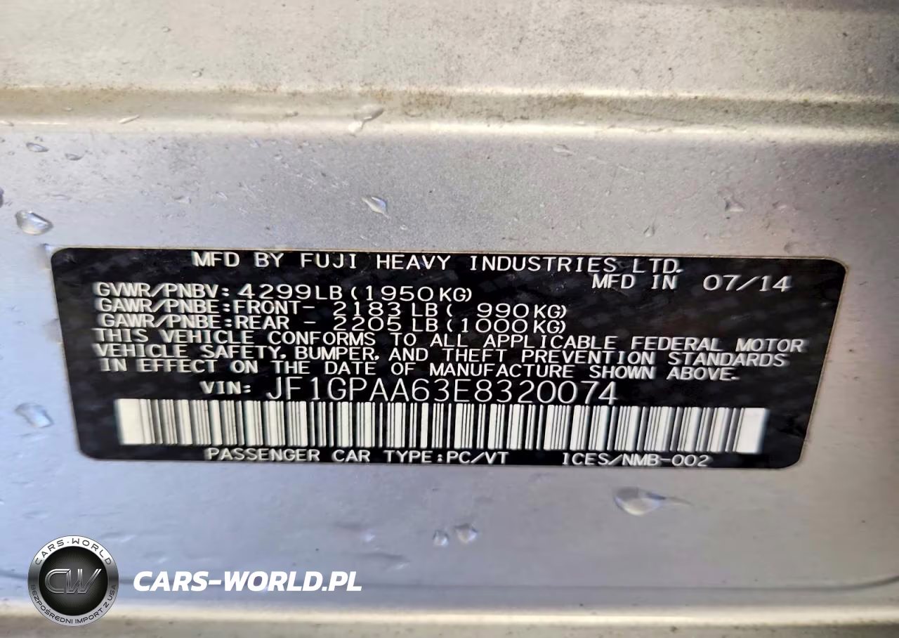 2014 Subaru Impreza VIN:JF1GPAA63E8320074 - 12
