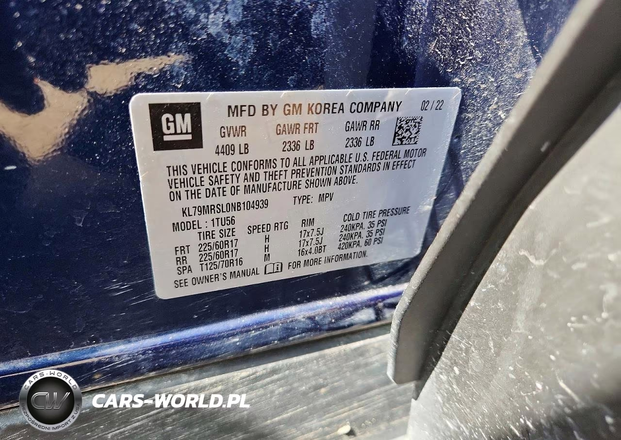 2022 Chevrolet Trailblazer Lt VIN:KL79MRSL0NB104939 - 13
