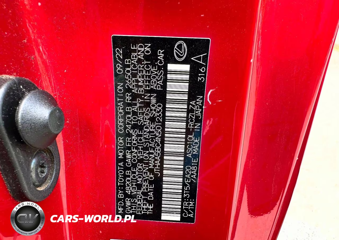 2022 Lexus Rc 300 Base VIN:JTHAA5BC4N5012330 - 10