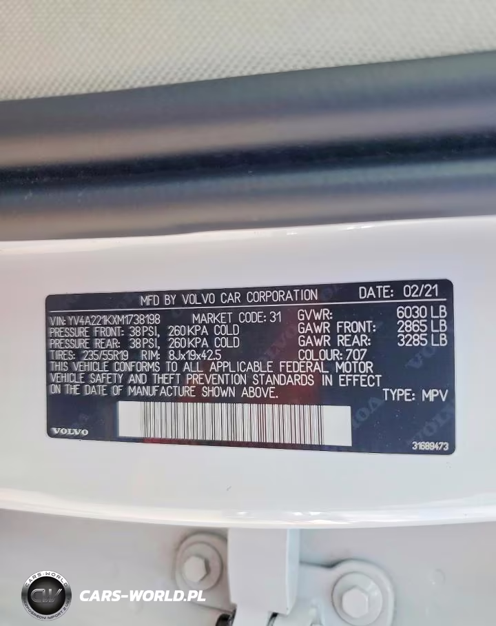 2021 Volvo Xc90 T6 Momentum VIN:YV4A221KXM1738198 - 14