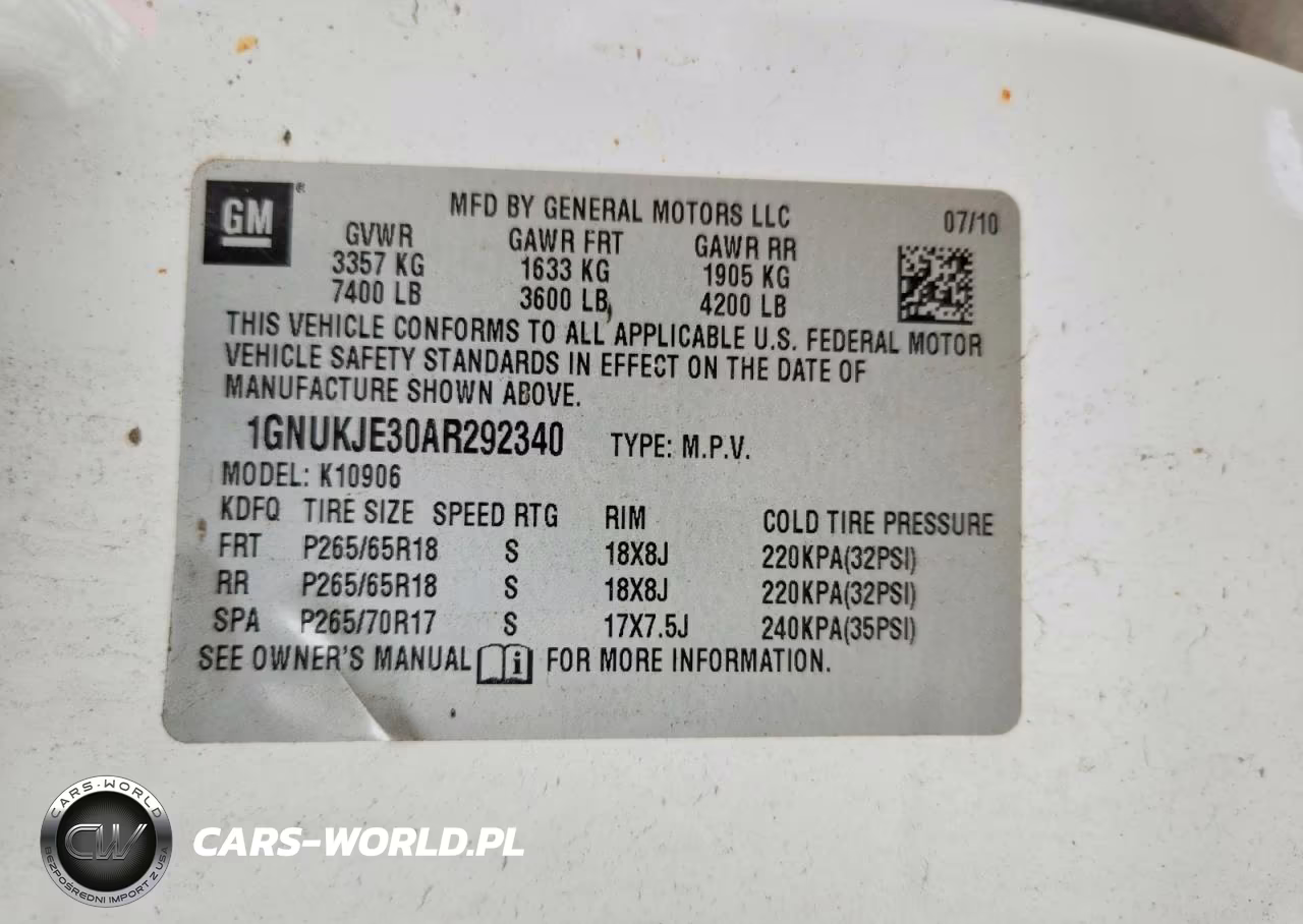 2010 Chevrolet Suburban K1500 Lt VIN:1GNUKJE30AR292340 - 13