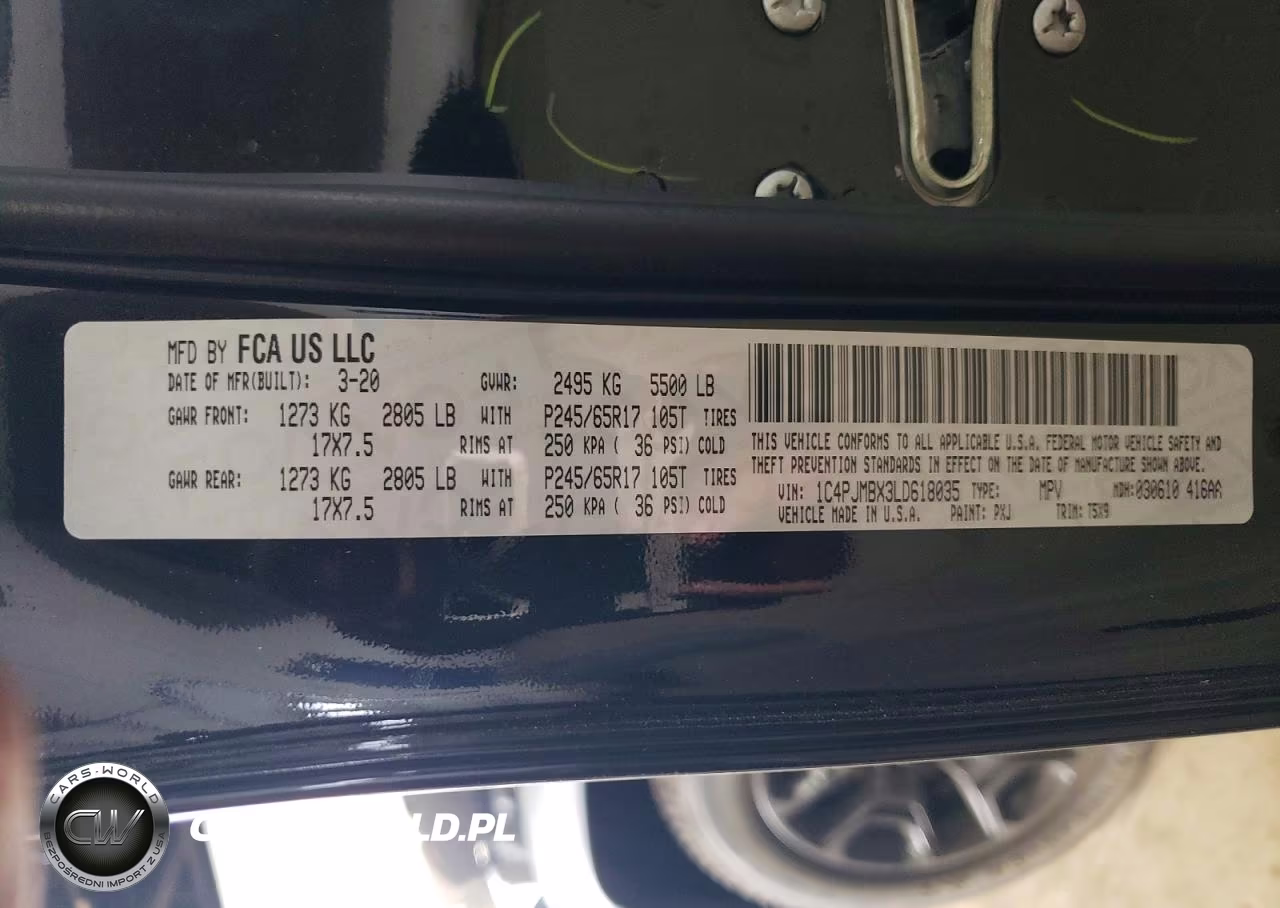 2020 Jeep Cherokee Trailhawk VIN:1C4PJMBX3LD618035 - 13