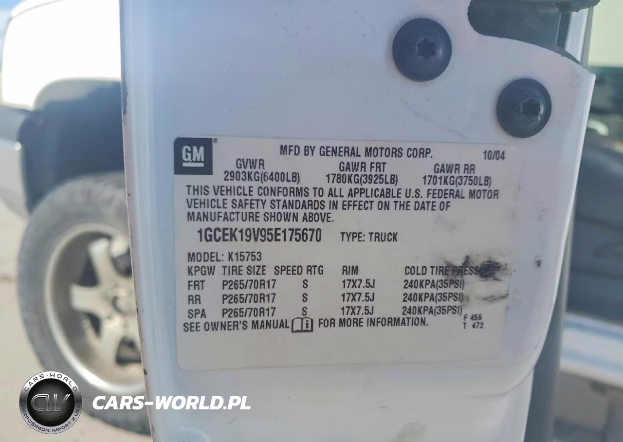 2005 Chevrolet Silverado K1500 VIN:1GCEK19V95E175670 - 12