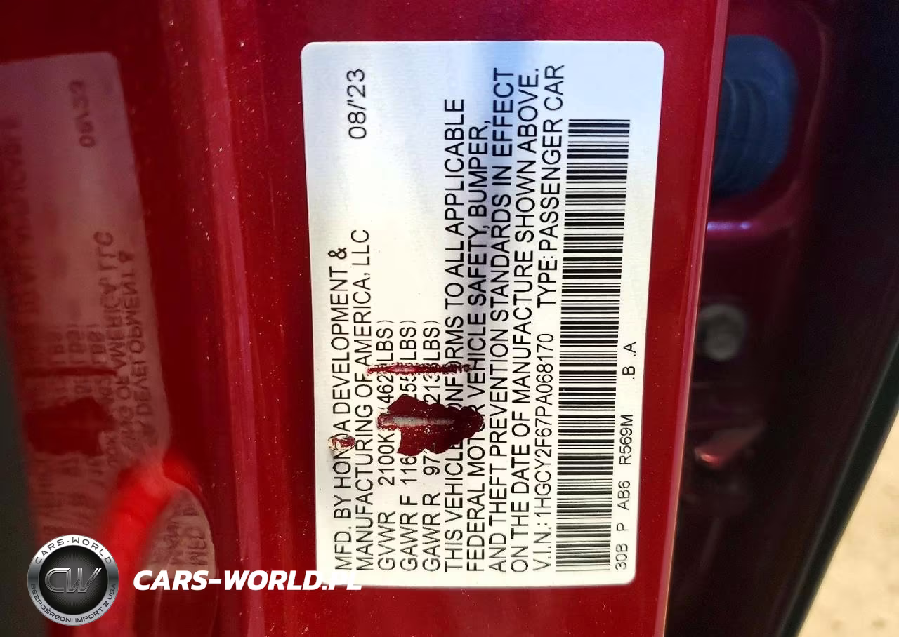 2023 Honda Accord Hybrid Exl VIN:1HGCY2F67PA068170 - 13