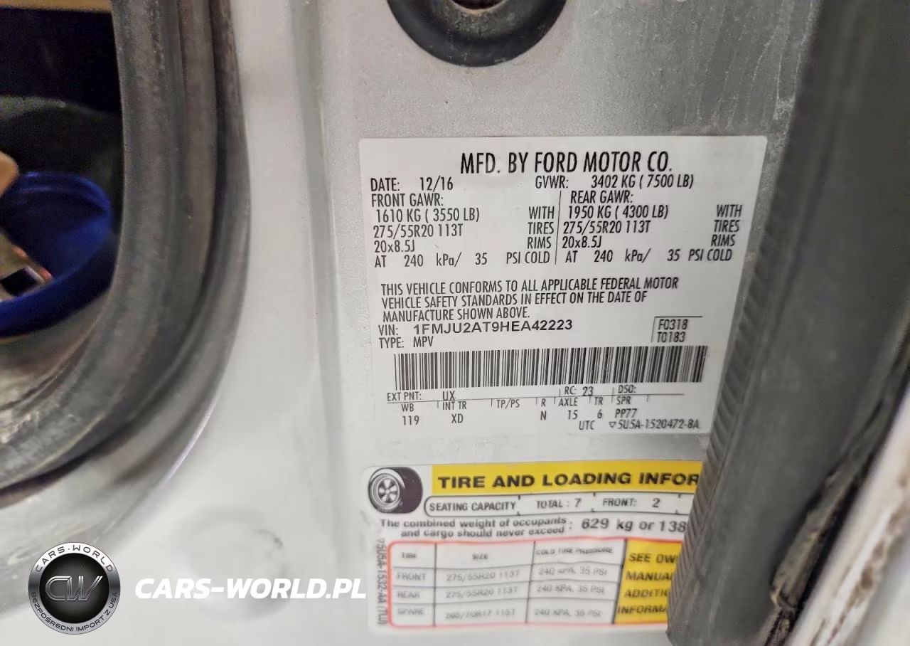 2017 Ford Expedition Limited VIN:1FMJU2AT9HEA42223 - 14