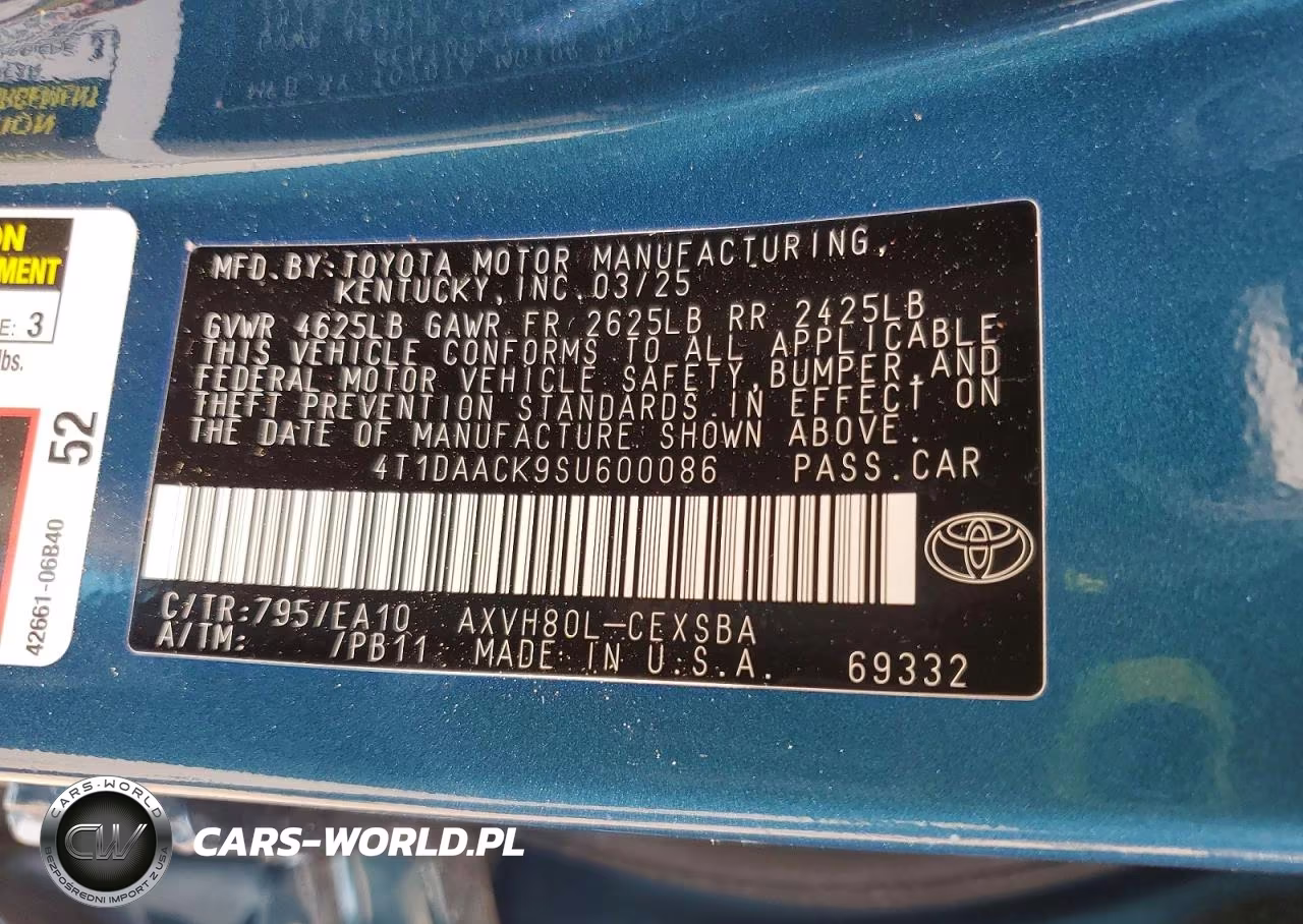 2025 Toyota Camry Se VIN:4T1DAACK9SU600086 - 12