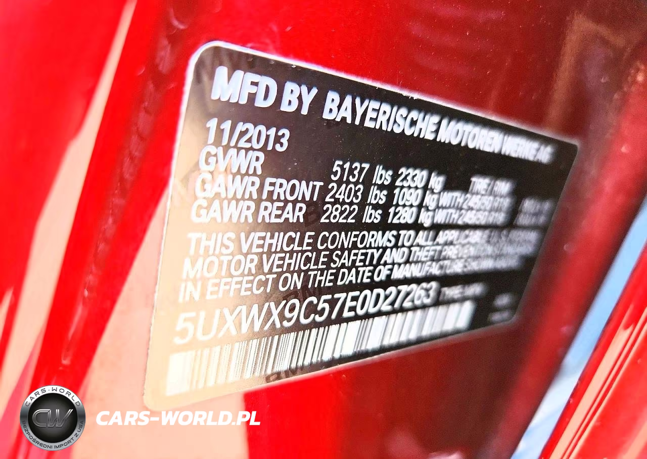 2014 BMW X3 xDrive28I VIN:5UXWX9C57E0D27263 - 13