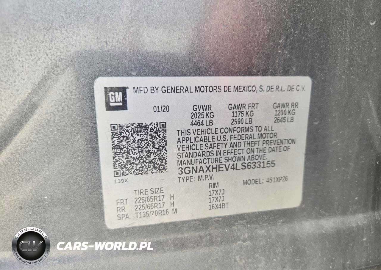 2020 Chevrolet Equinox Ls VIN:3GNAXHEV4LS633155 - 12