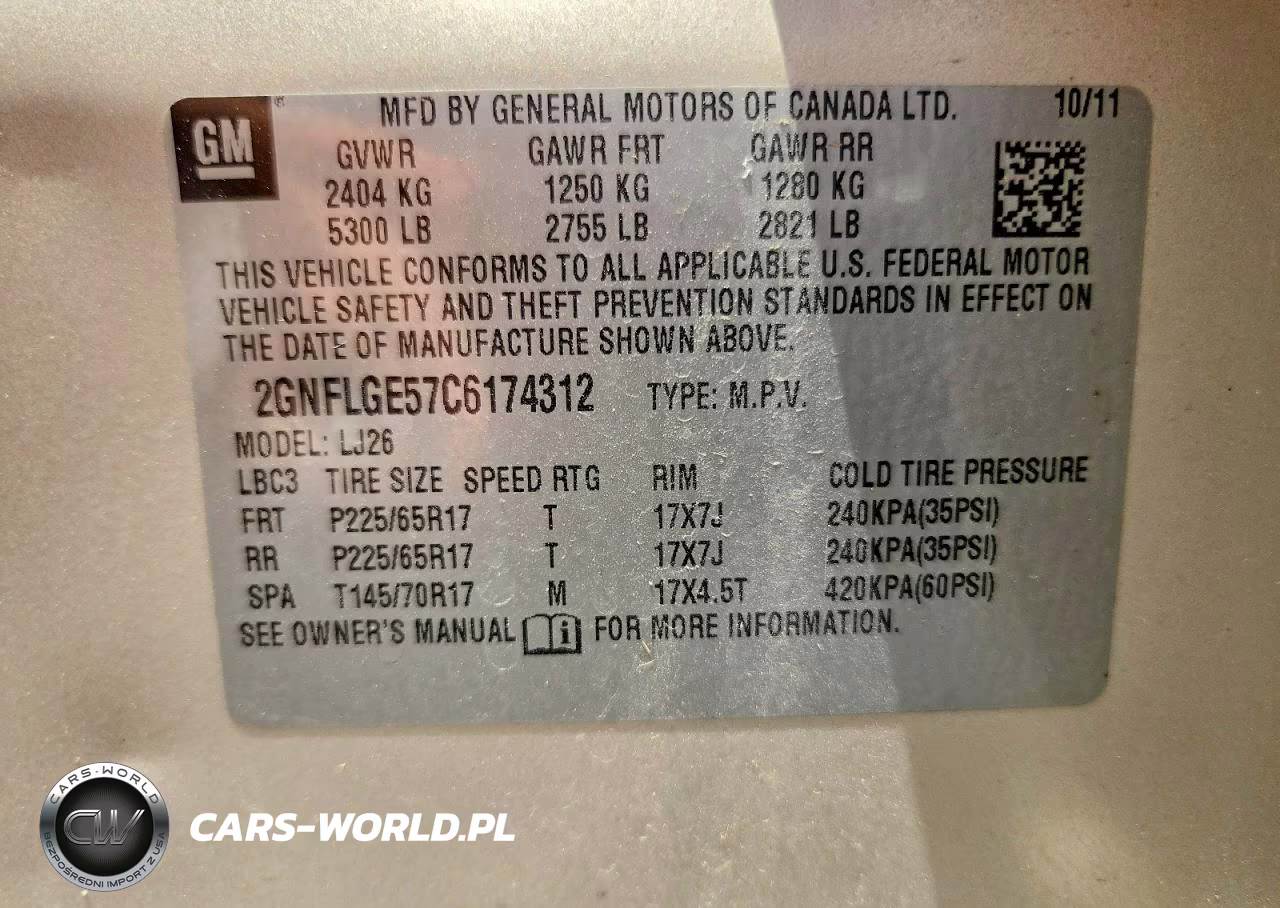 2012 Chevrolet Equinox Ltz VIN:2GNFLGE57C6174312 - 13