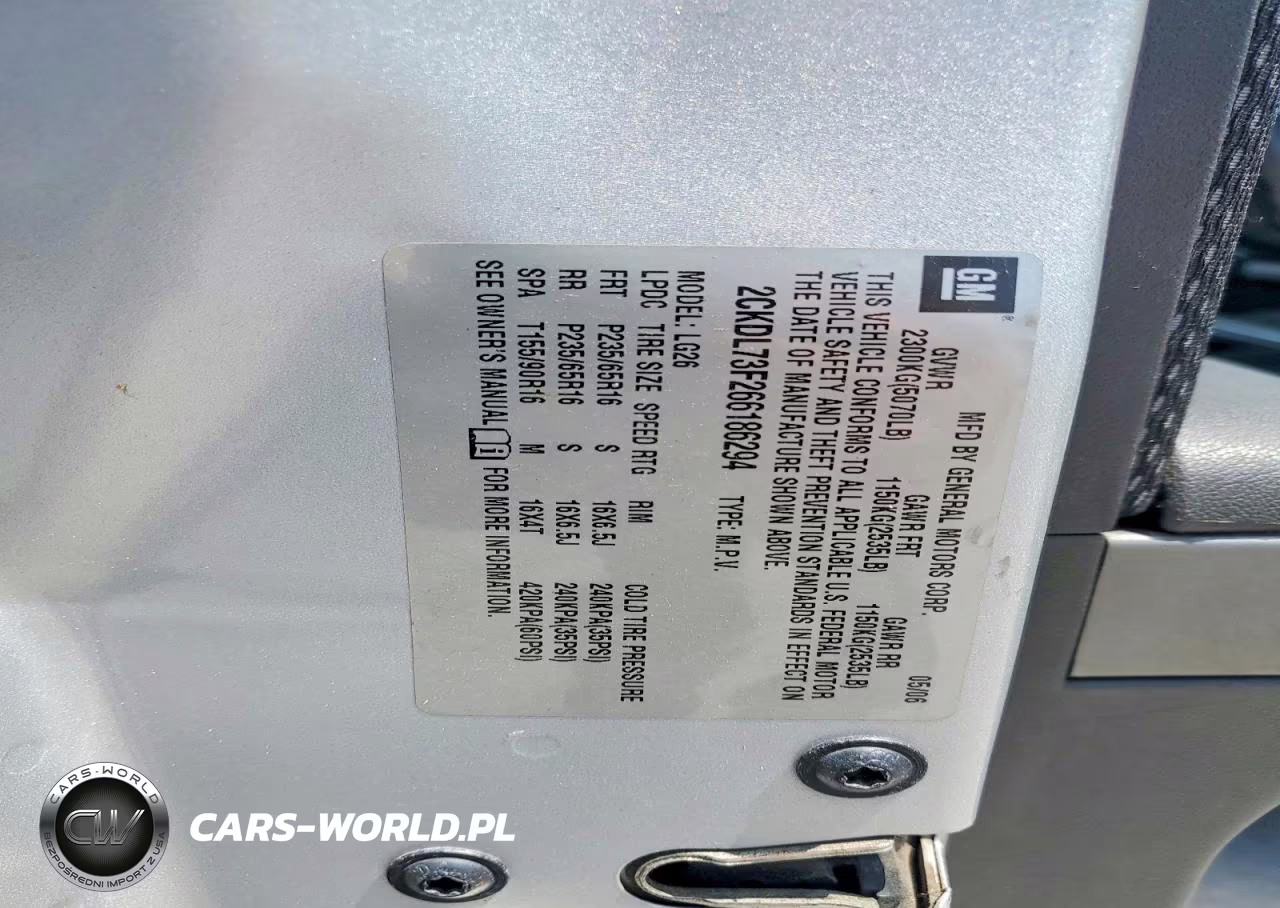 2006 Pontiac Torrent VIN:2CKDL73F266186294 - 14
