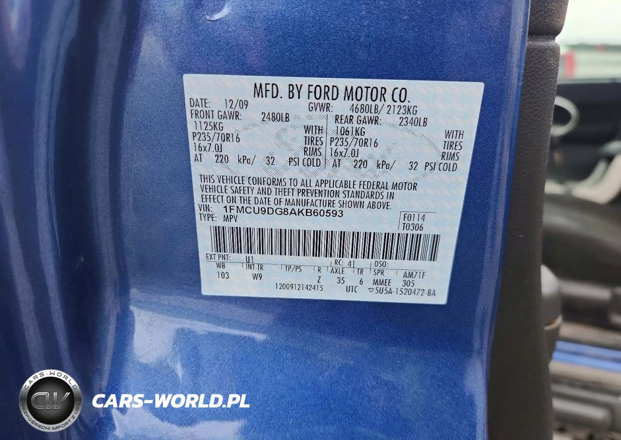 2010 Ford Escape Xlt VIN:1FMCU9DG8AKB60593 - 13