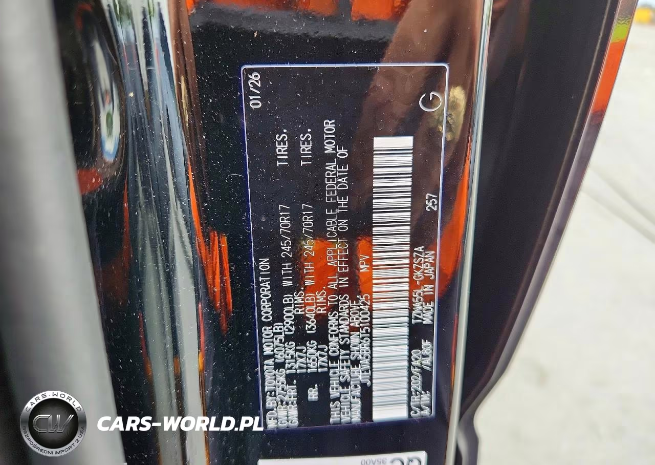 2026 Toyota 4Runner Sr5 VIN:JTEVA5BR6T5100425 - 12