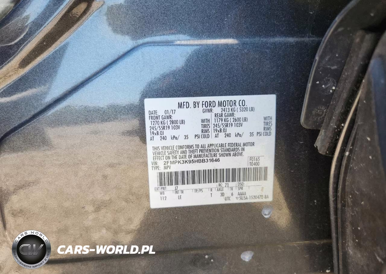 2017 Ford Edge Titanium VIN:2FMPK3K95HBB31646 - 14