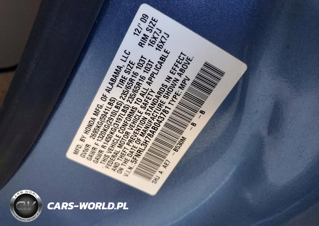 2010 Honda Odyssey Exl VIN:5FNRL3H78AB043781 - 13