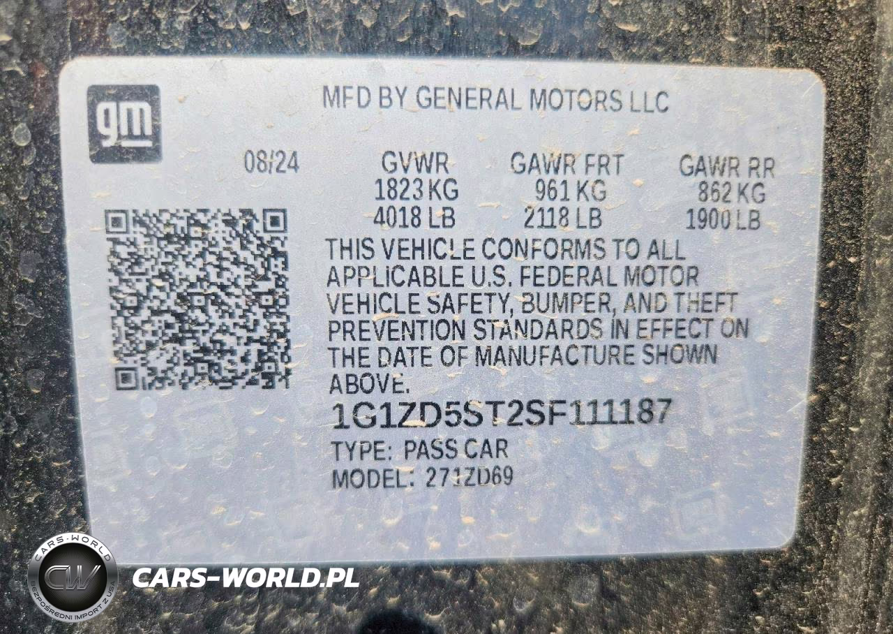 2025 Chevrolet Malibu Lt VIN:1G1ZD5ST2SF111187 - 13