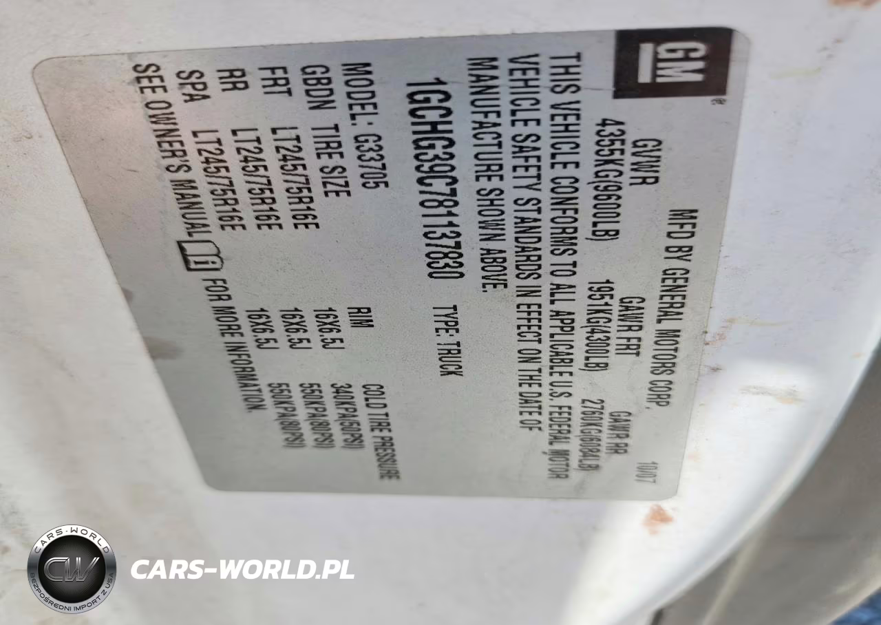 2008 Chevrolet Express 3500 Delivery Van VIN:1GCHG39C781137830 - 14