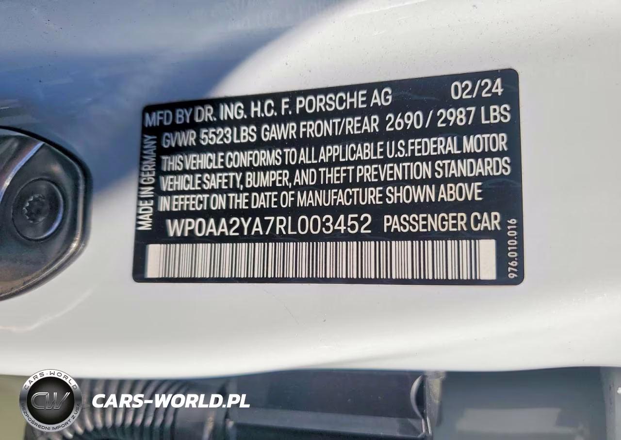 2024 Porsche Panamera Base VIN:WP0AA2YA7RL003452 - 12