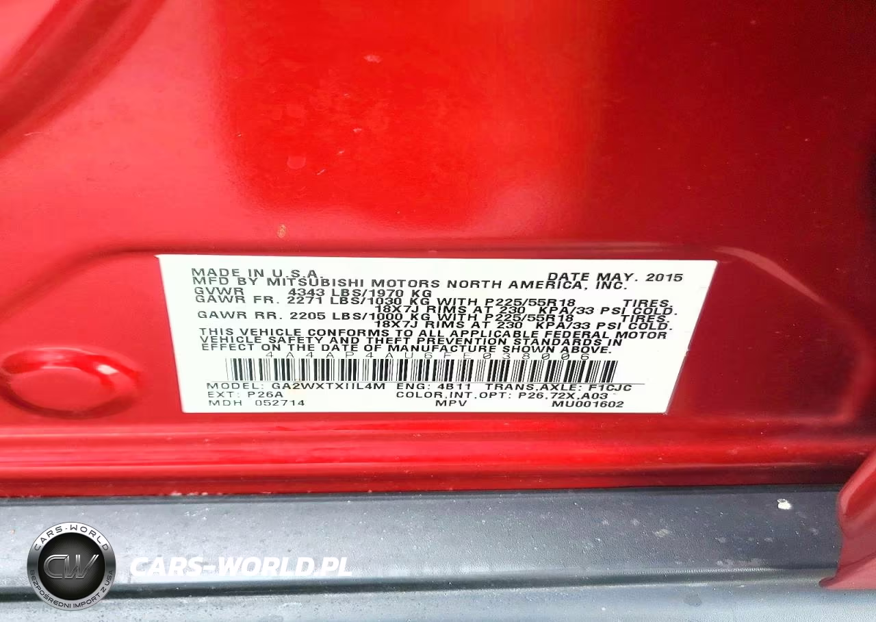 2015 Mitsubishi Outlander Sport Se VIN:4A4AP4AU6FE038006 - 13