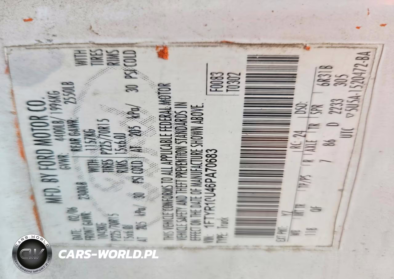 2006 Ford Ranger VIN:1FTYR10U46PA70683 - 12
