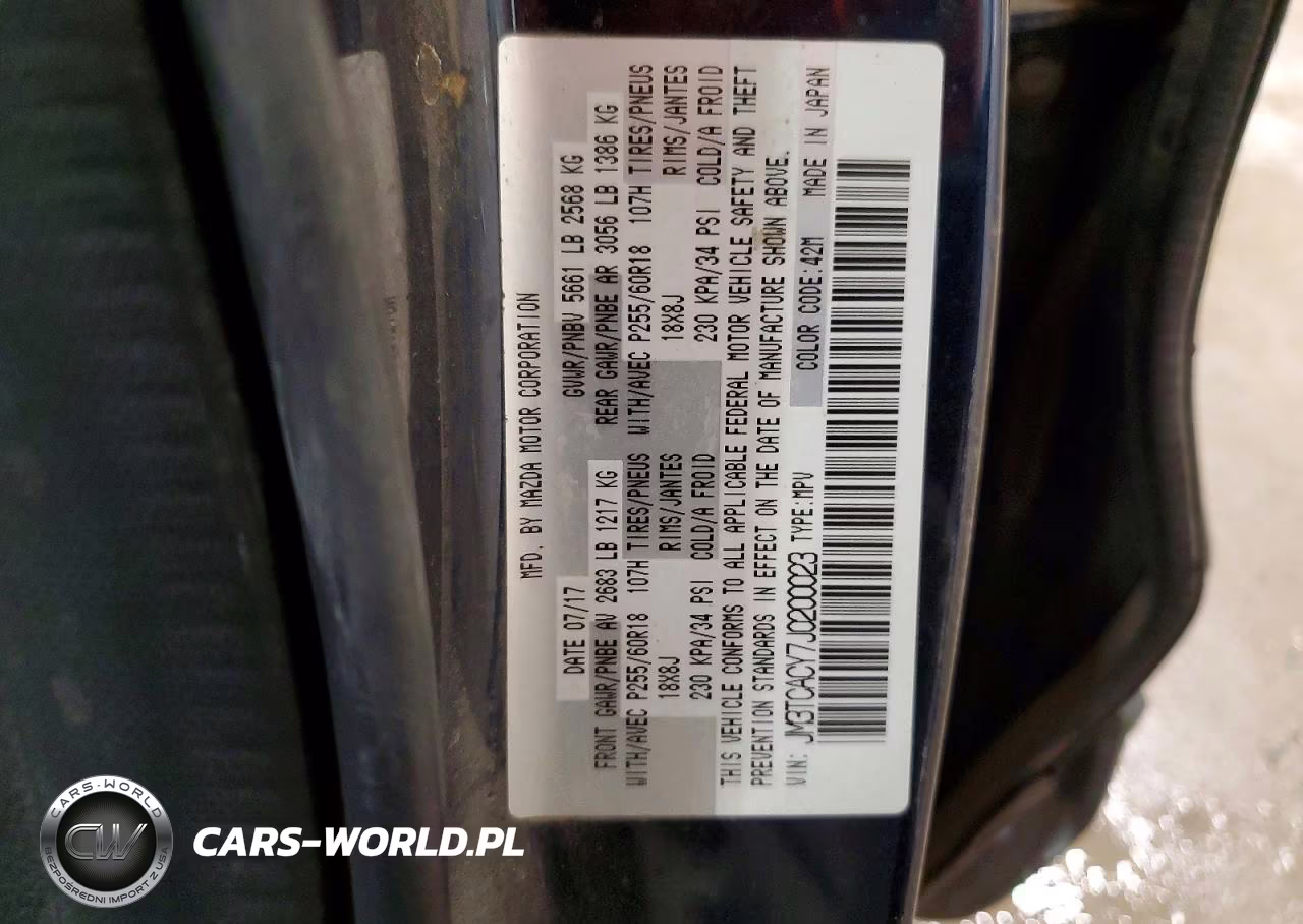 2018 Mazda Cx-9 Touring VIN:JM3TCACY7J0200023 - 13
