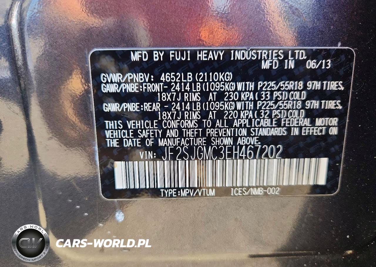 2014 Subaru Forester 2.0Xt Touring VIN:JF2SJGMC3EH467202 - 13