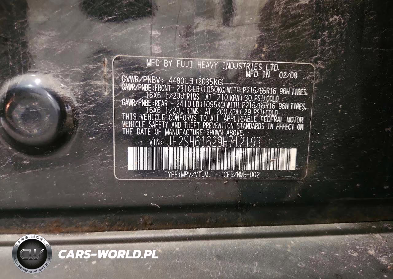 2009 Subaru Forester 2.5X VIN:JF2SH61629H712193 - 14