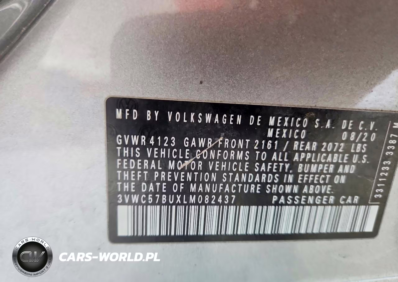 2020 Volkswagen Jetta S VIN:3VWC57BUXLM082437 - 12