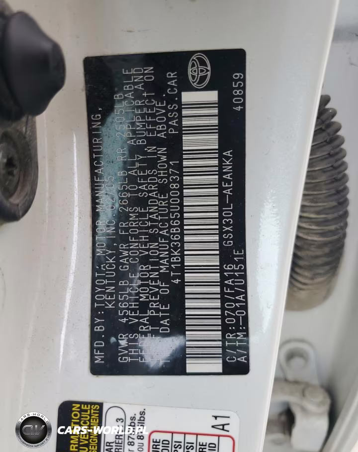 2005 Toyota Avalon Xl VIN:4T1BK36B65U008371 - 12
