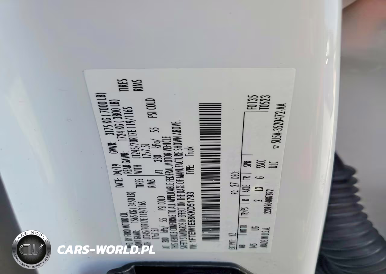2019 Ford F150 Supercrew VIN:1FTEW1E58KKD51793 - 12
