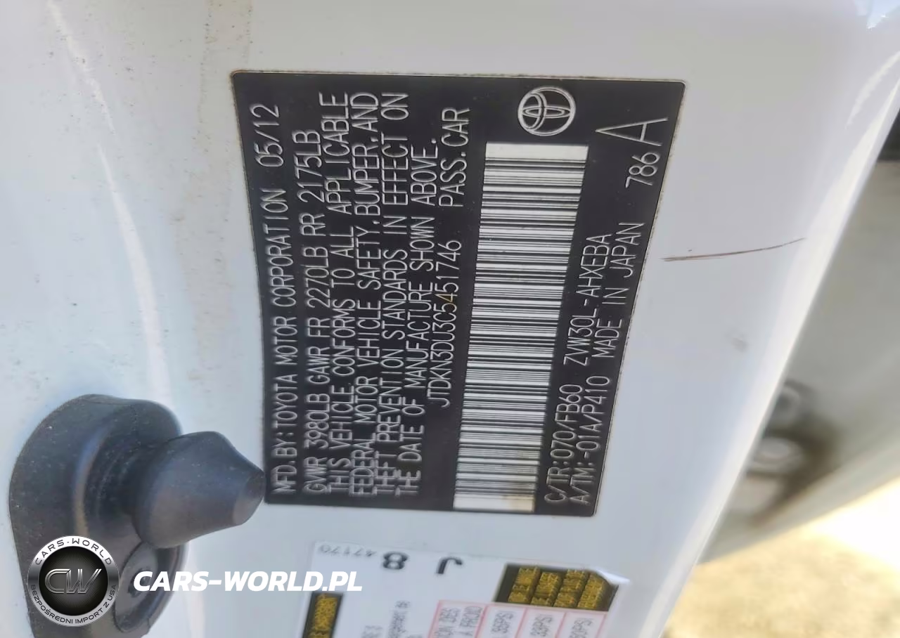 2012 Toyota Prius Two VIN:JTDKN3DU3C5451746 - 12