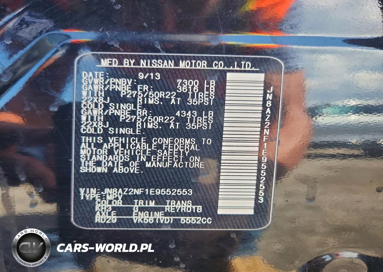 2014 Infiniti Qx80 Base VIN:JN8AZ2NF1E9552553 - 13