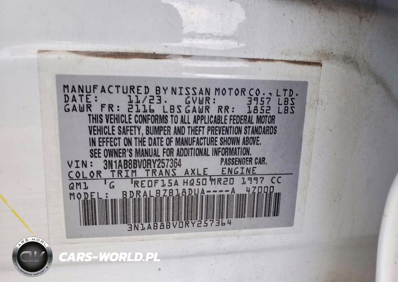 2024 Nissan Sentra S VIN:3N1AB8BV0RY257364 - 12