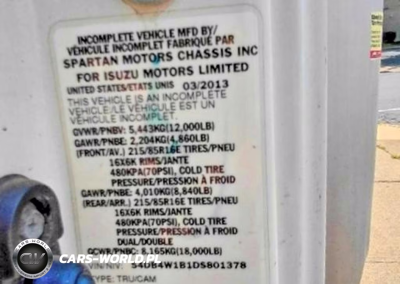 2013 Isuzu Npr Truck Cab And Chassis VIN:54DB4W1B1DS801378 - 10