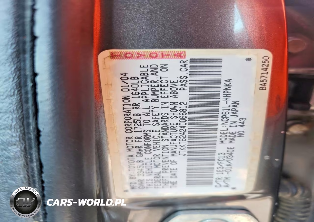 2004 Scion Xa Base VIN:JTKKT624240066812 - 12