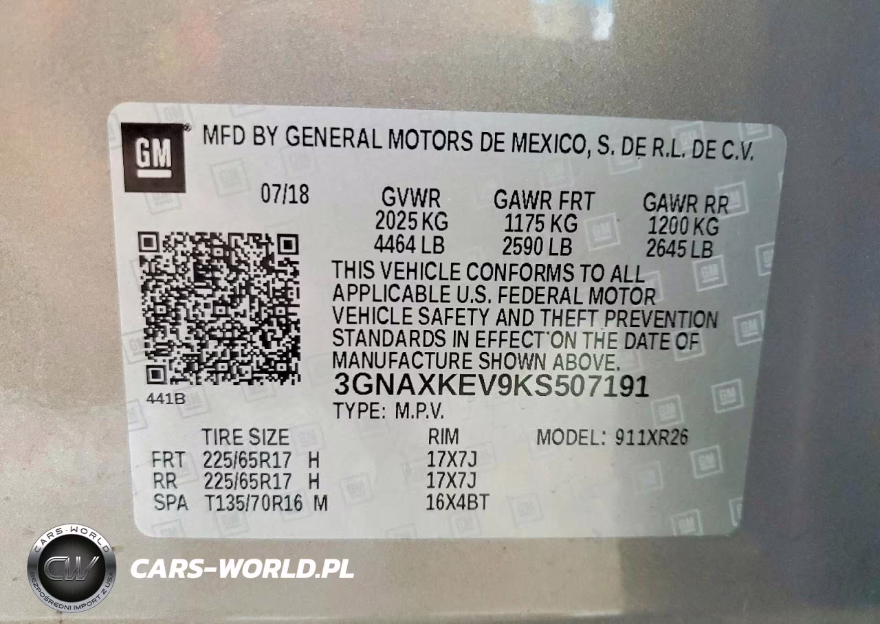 2019 Chevrolet Equinox Lt VIN:3GNAXKEV9KS507191 - 13
