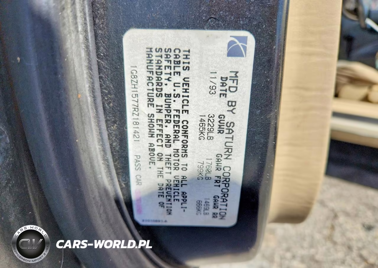 1994 Saturn Sc2 VIN:1G8ZH1577RZ181421 - 12